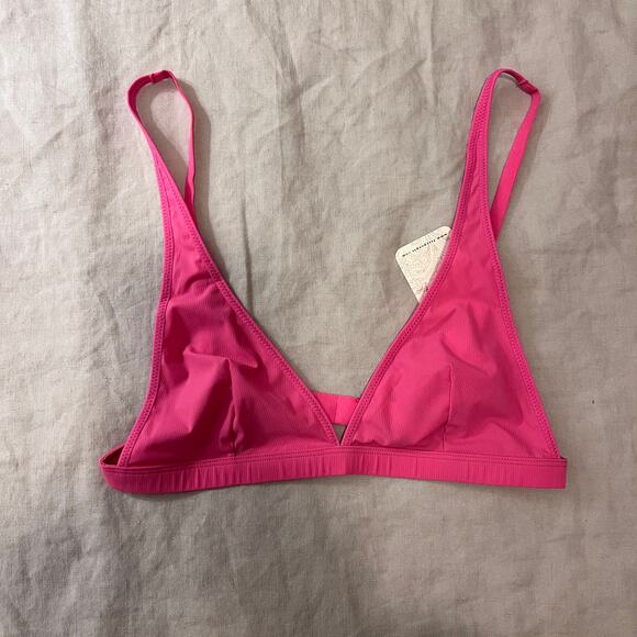 NWT PINK Intimately Free People Collagen Yarn Triangle Bralette - Small - Picture 7 of 8
